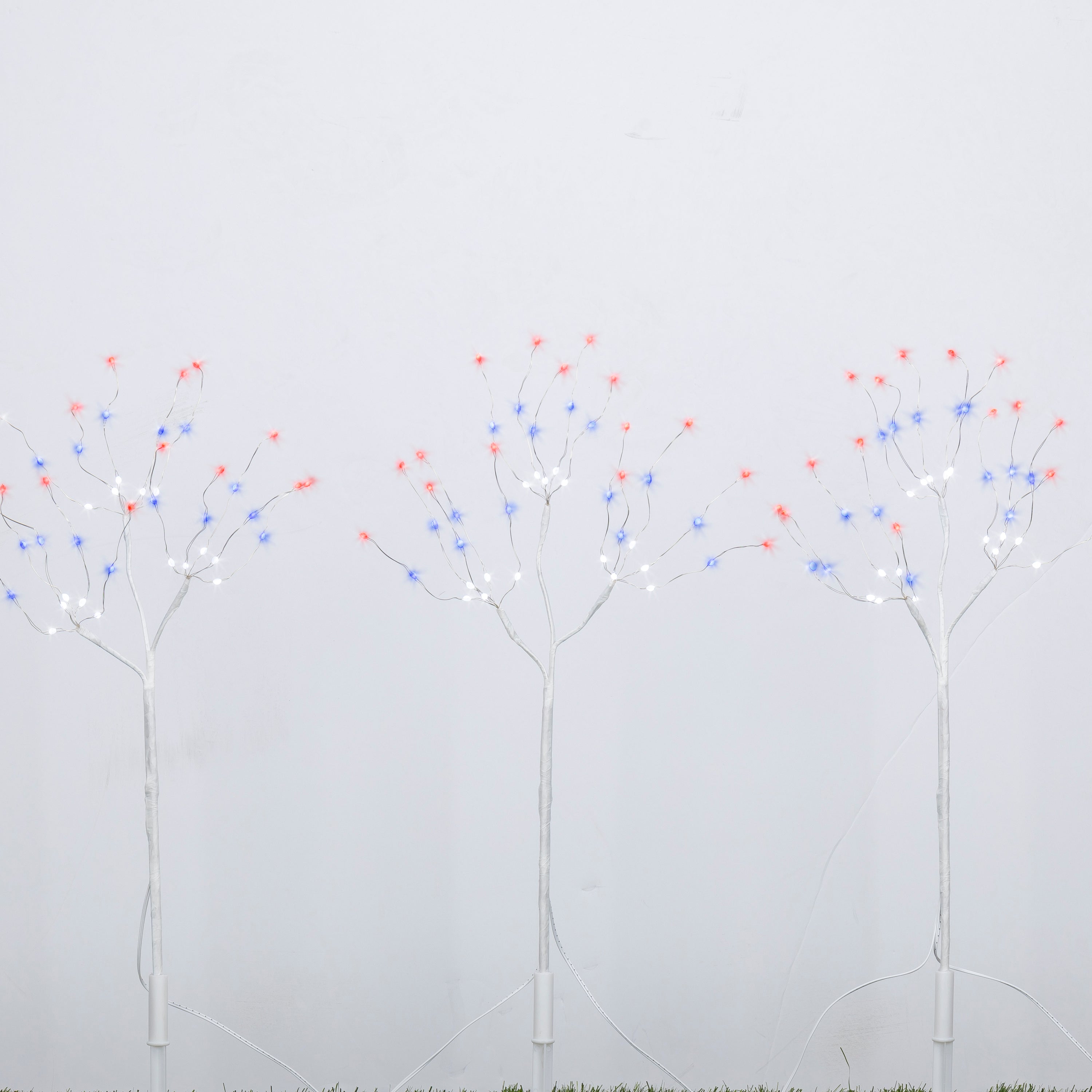 19.68 Inch LED Patriotic White Branch Stake 2641330EC